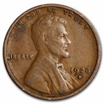 1928-S Lincoln Cent 50-Coin Roll Avg Circ